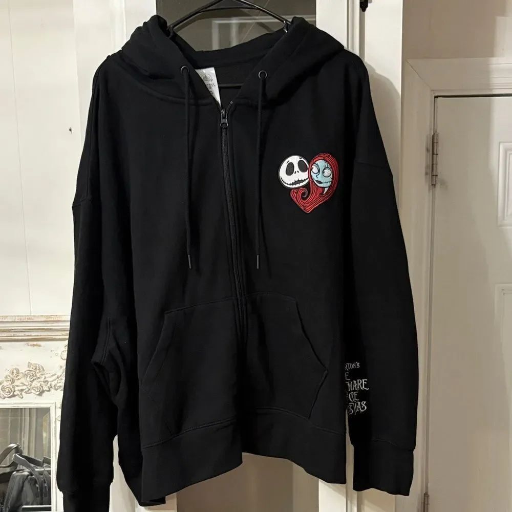 NWT Disney Park Nightmare Before Christmas Black Hoodie Size XXXL